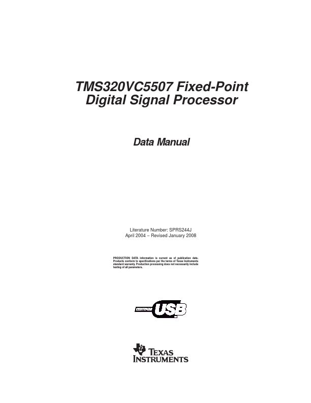 <?=TMS320VC5507?> डेटा पत्रक पीडीएफ