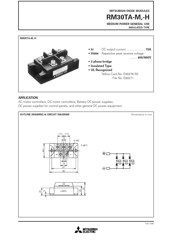 RM30TA-M Mitsubishi Electric Semiconductor