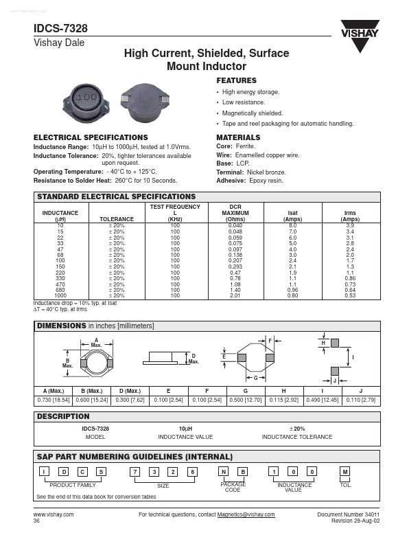 IDCS-7328 Vishay Siliconix