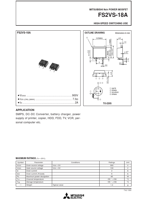 FS2VS-18A Mitsubishi Electric Semiconductor