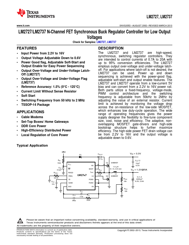 LM2727 Texas Instruments