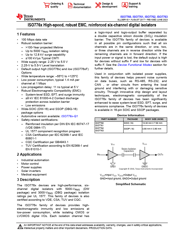 <?=ISO7761?> डेटा पत्रक पीडीएफ