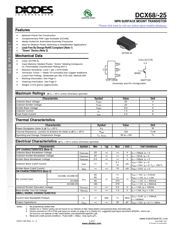 DCX68-25 Diodes