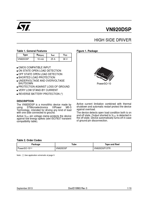 VN920DSP STMicroelectronics