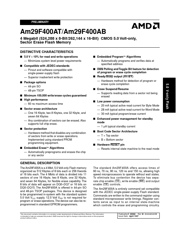 Am29F400AB AMD