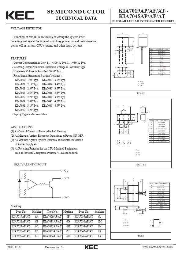 KIA7019AF KEC