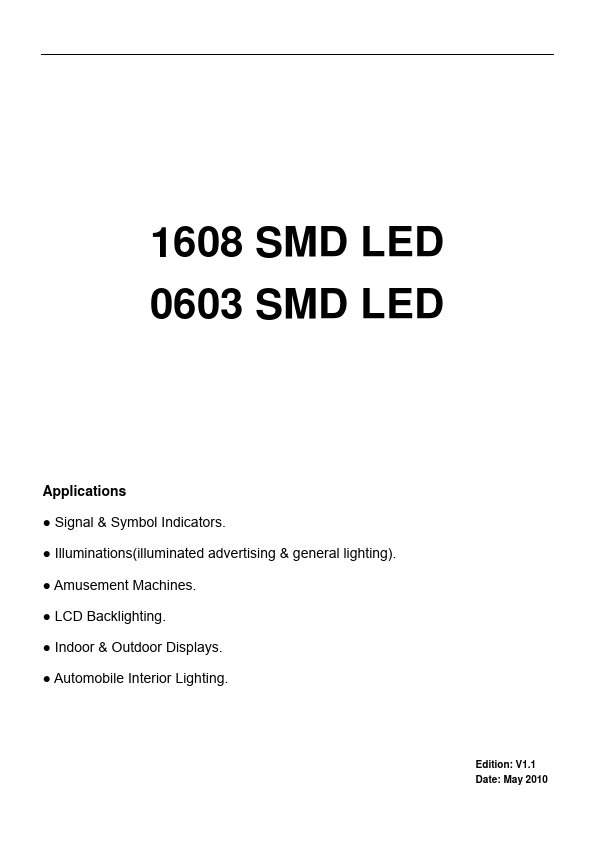 <?=LED0603?> डेटा पत्रक पीडीएफ