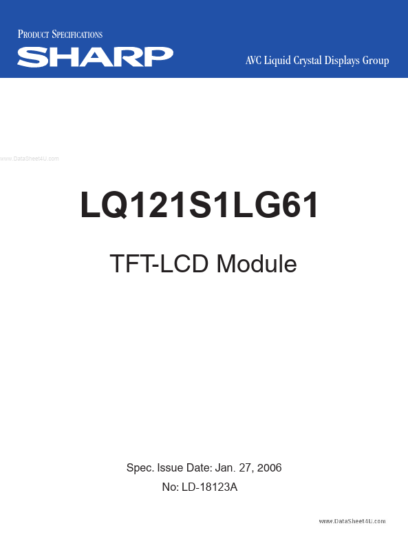 LQ121S1LG61 Sharp Electrionic Components