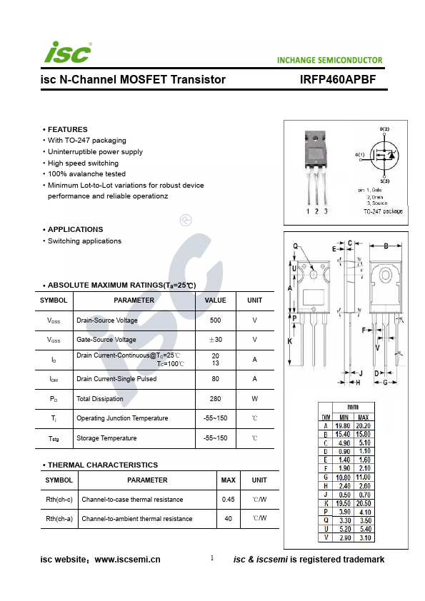 IRFP460APBF