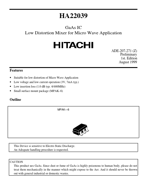 HA22039 Hitachi Semiconductor