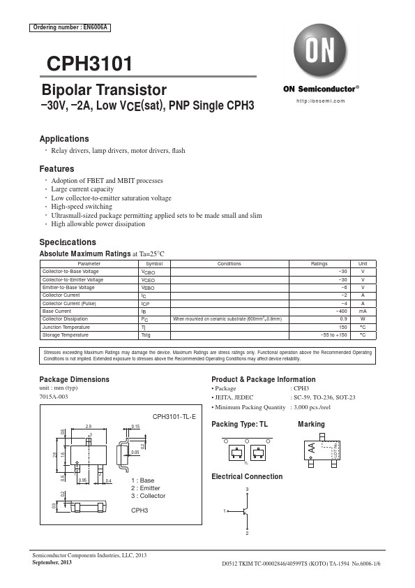 CPH3101 ON Semiconductor