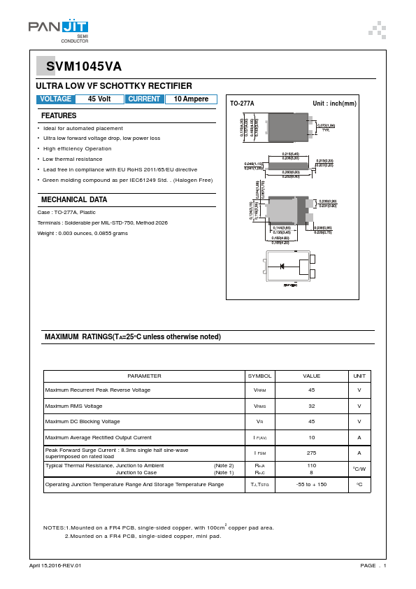 <?=SVM1045VA?> डेटा पत्रक पीडीएफ