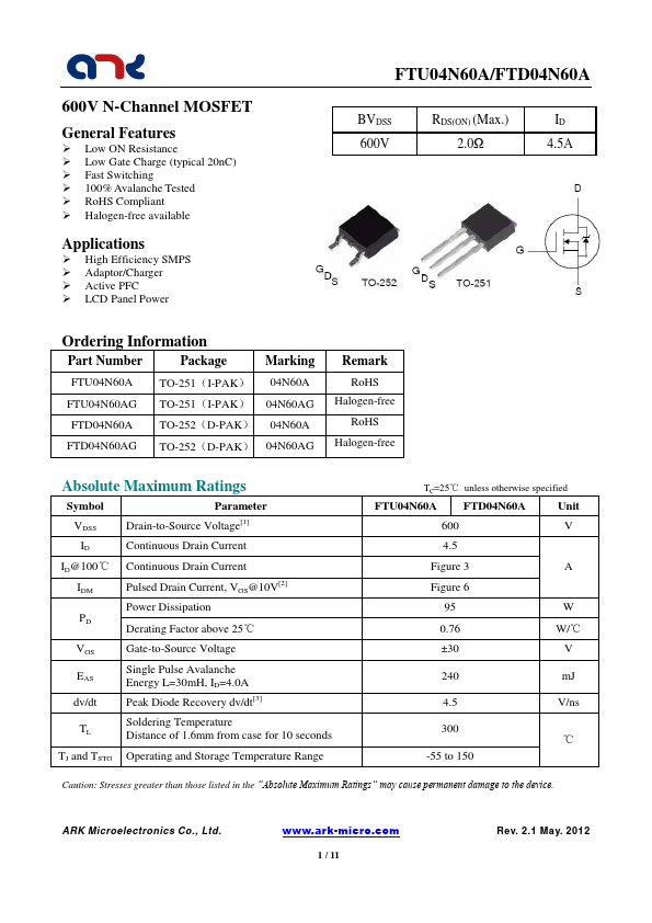 FTD04N60A