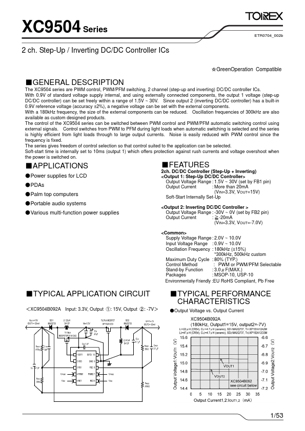 XC9504 Torex Semiconductor