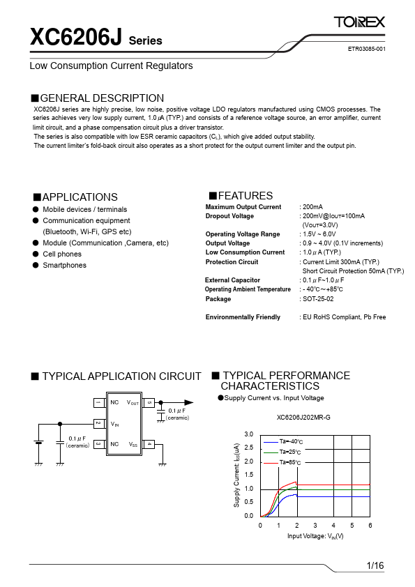 XC6206J Torex Semiconductor