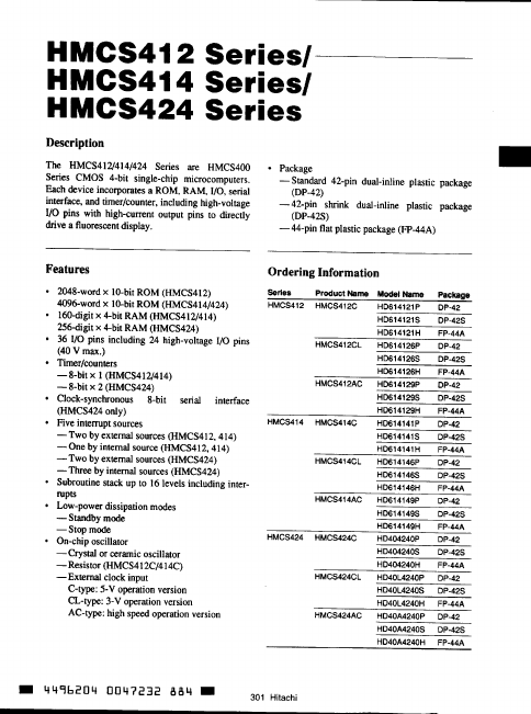 HD614126P Hitachi Semiconductor