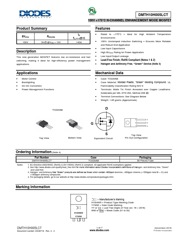 DMTH10H005LCT