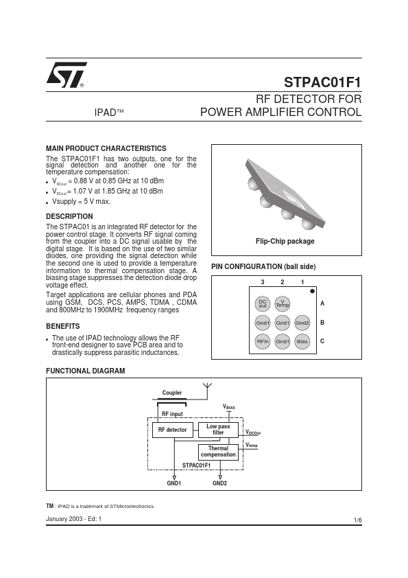 STPAC01F1 ST Microelectronics