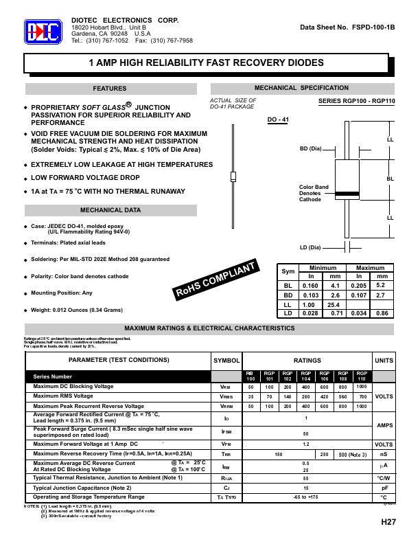 RGP102 DIOTEC