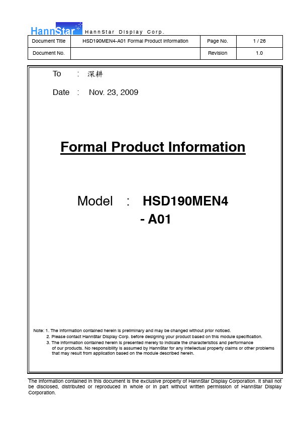 HSD190MEN4-A01