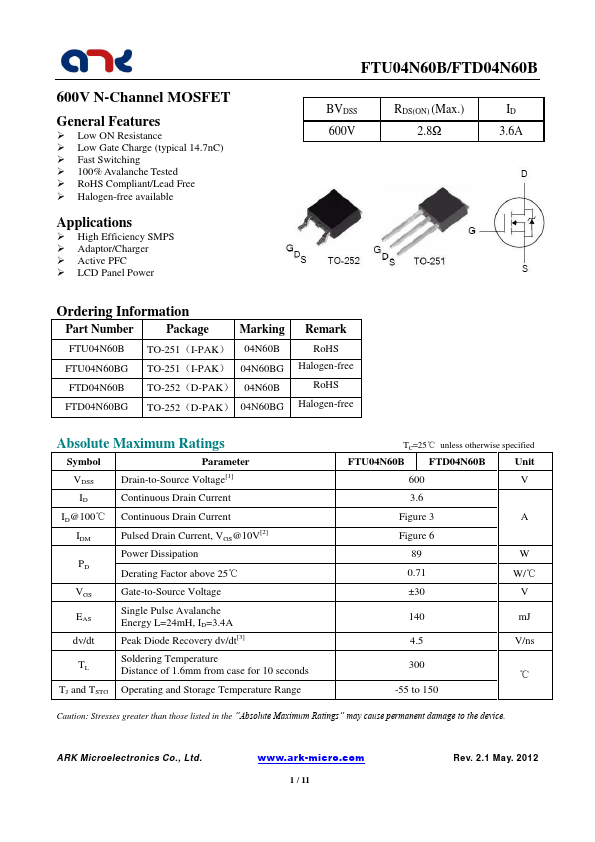 FTD04N60B