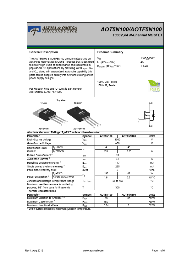 AOTF5N100