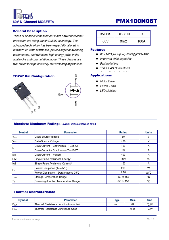 PMX100N06T