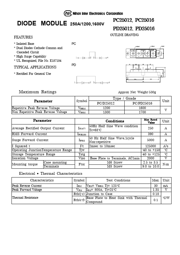 PC25012 Nihon Inter Electronics