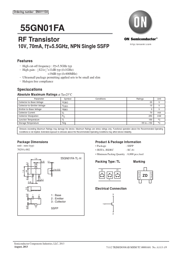 55GN01FA ON Semiconductor