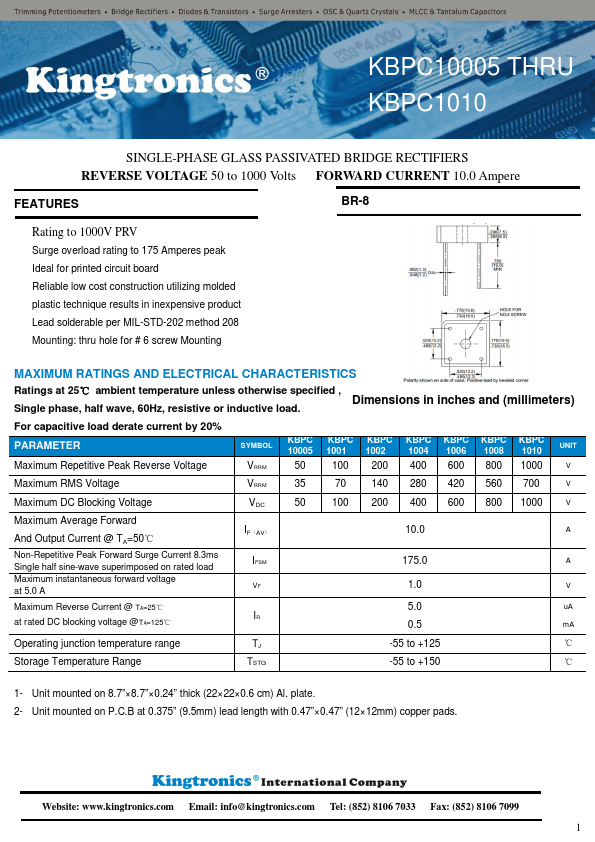 KBPC1002 Kingtronics