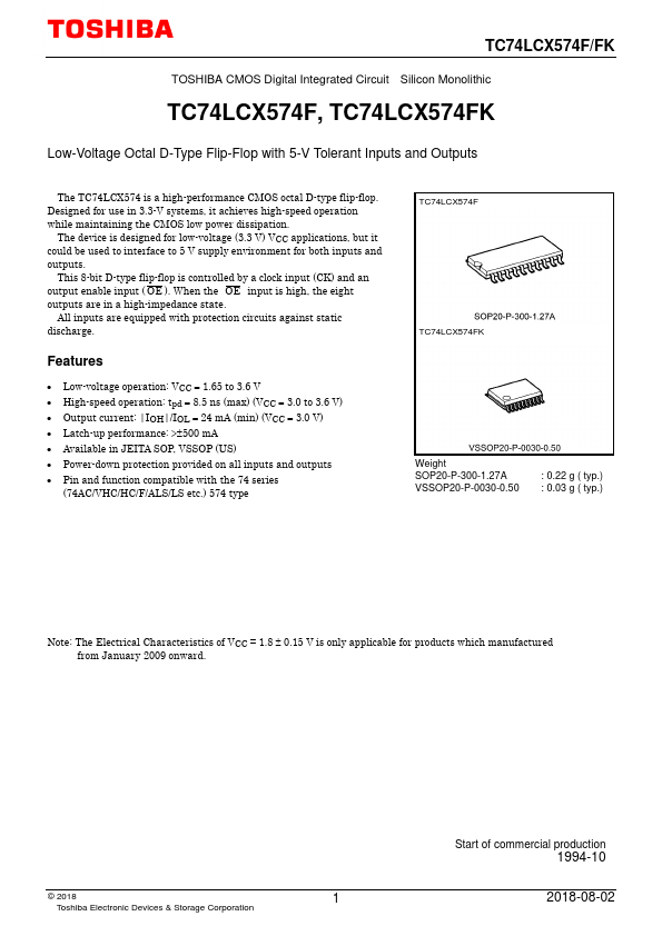 TC74LCX574FK