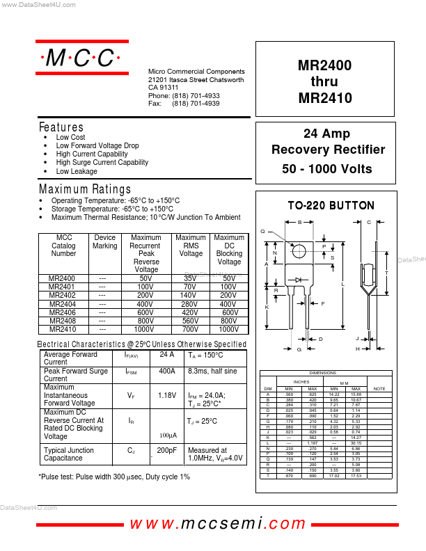 MR2404 Micro Commercial Components