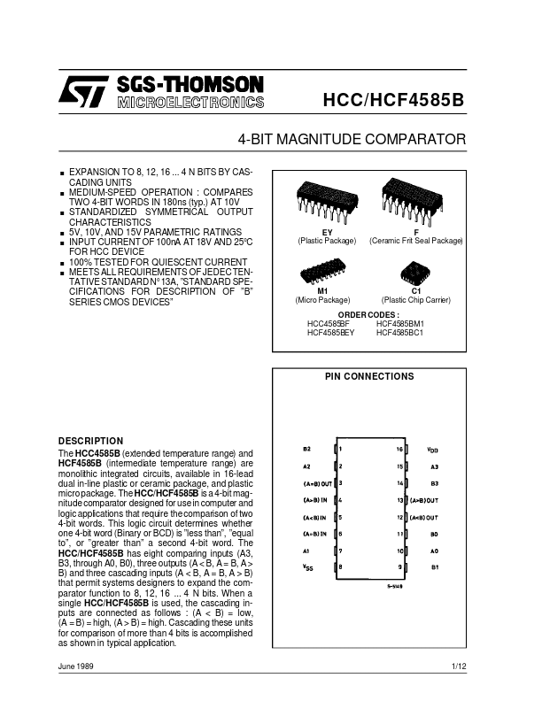 <?=HCC4585B?> डेटा पत्रक पीडीएफ