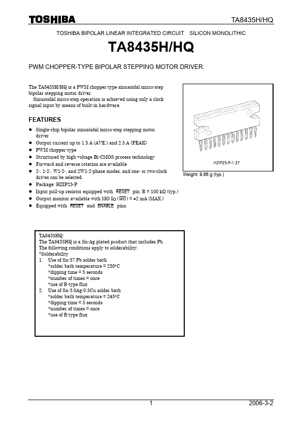 TA8435HQ Toshiba