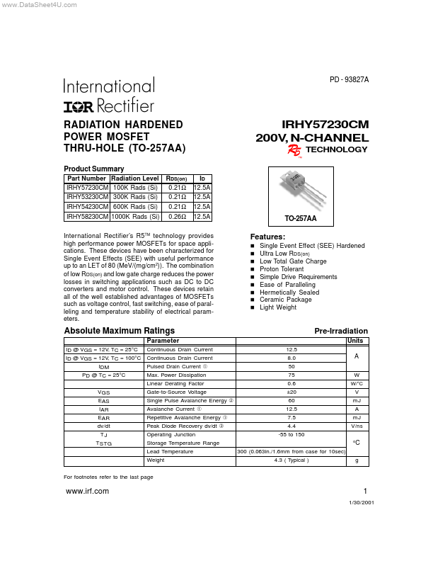 <?=IRHY53230CM?> डेटा पत्रक पीडीएफ