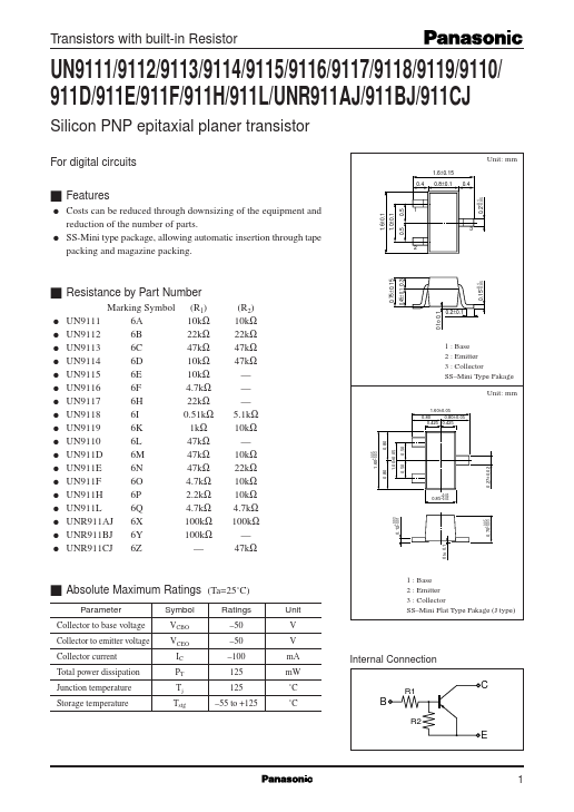 UN911H Panasonic Semiconductor