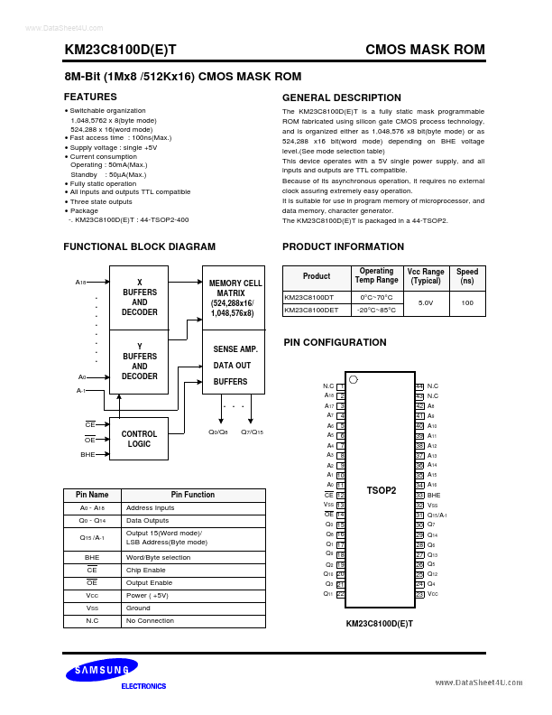 <?=KM23C8100ET?> डेटा पत्रक पीडीएफ