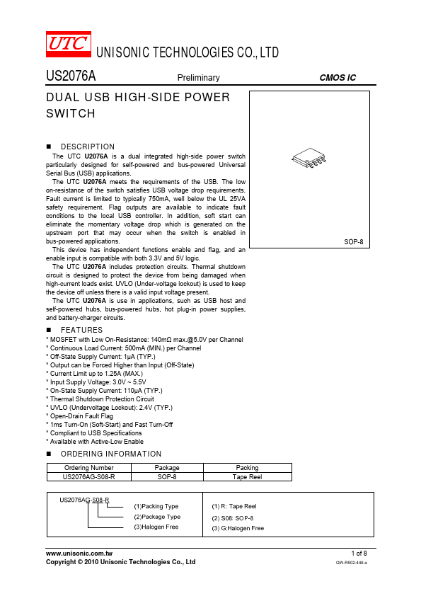 US2076A Unisonic Technologies