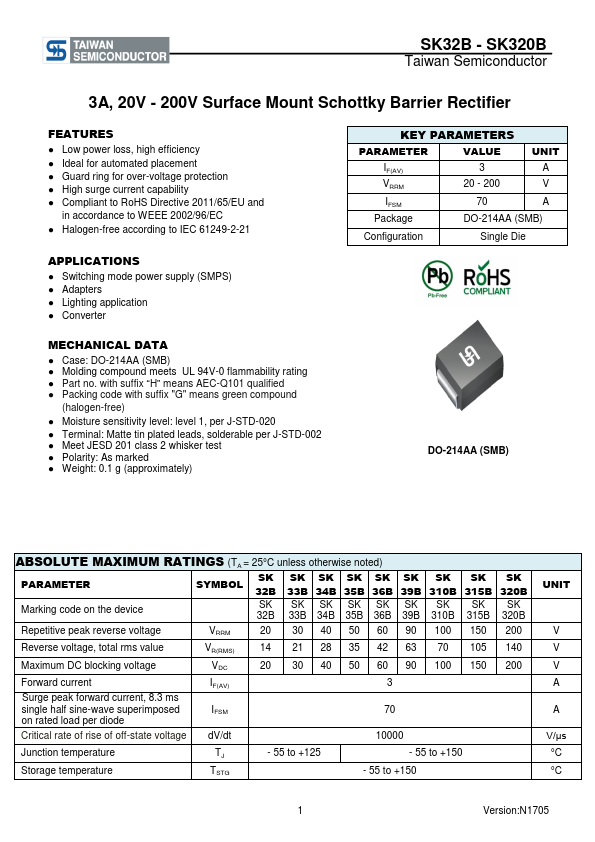 SK33B Taiwan Semiconductor