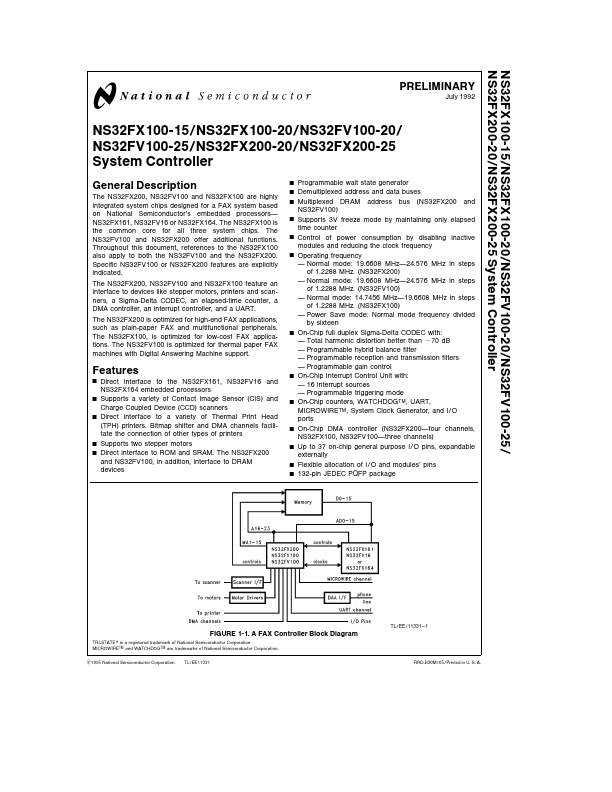 NS32FX200-25 National Semiconductor