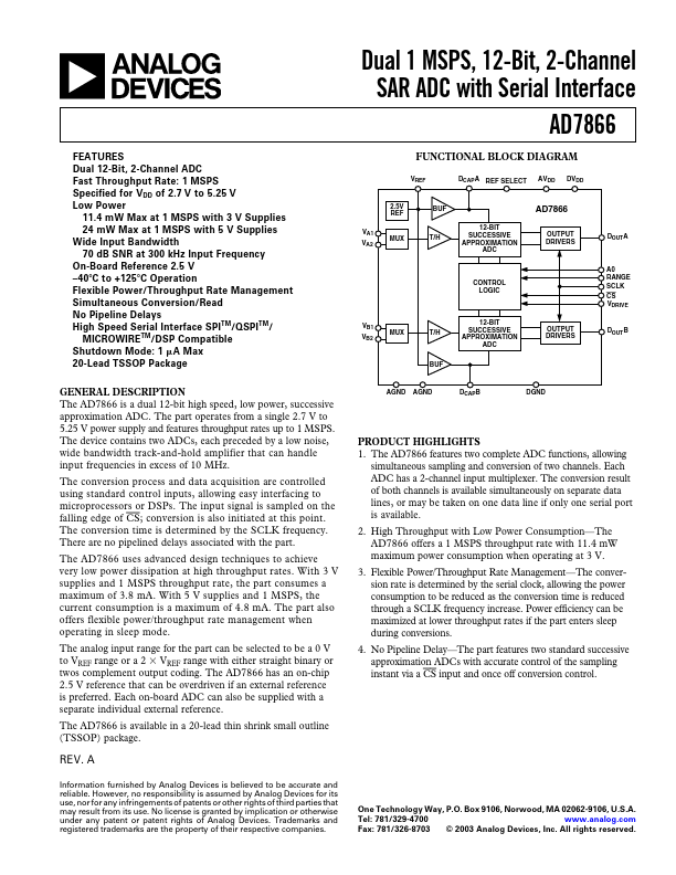 AD7866 Analog Devices