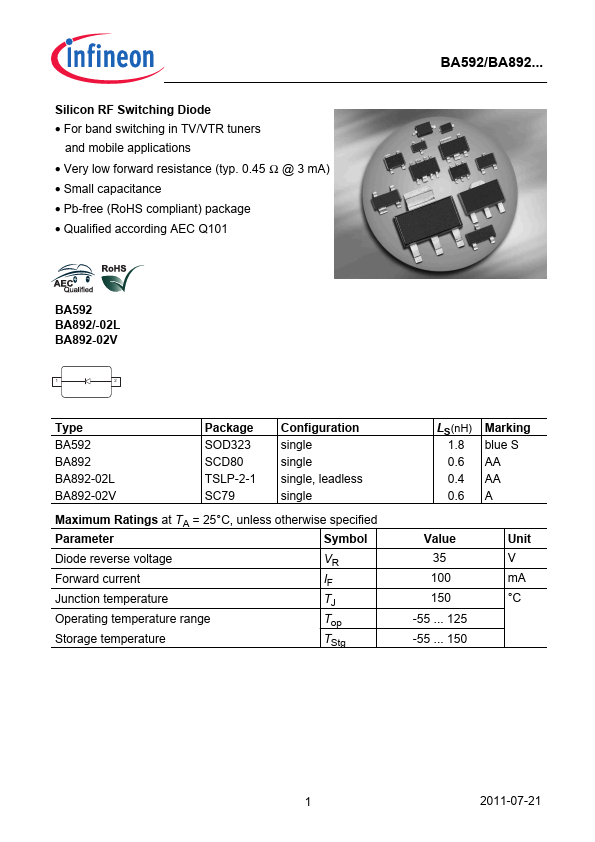BA892-02L Infineon Technologies AG