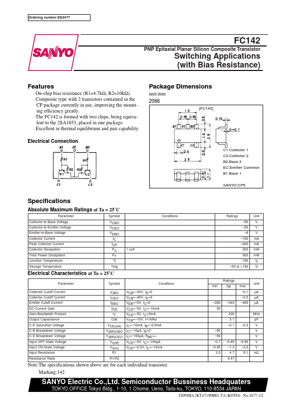 FC142 Sanyo Semicon Device