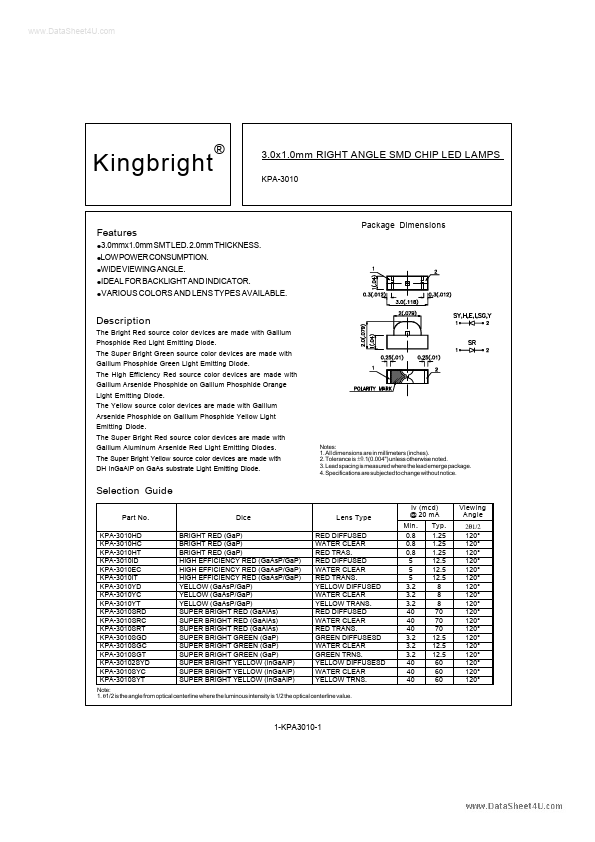 <?=KPA-3010?> डेटा पत्रक पीडीएफ