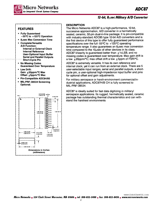ADC87 Integrated Circuit Systems