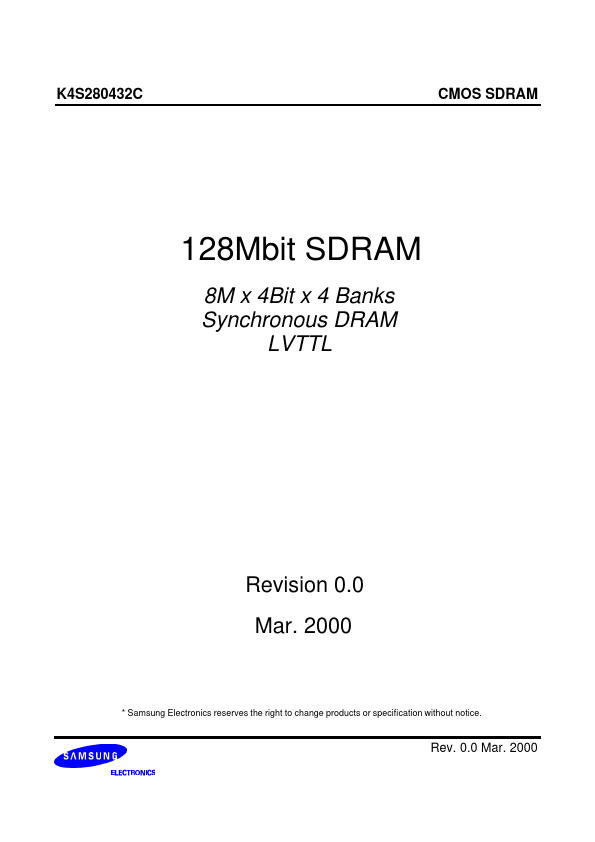 K4S280432C Samsung semiconductor