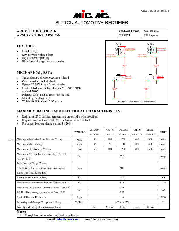 ARL351 MIC GROUP RECTIFIERS