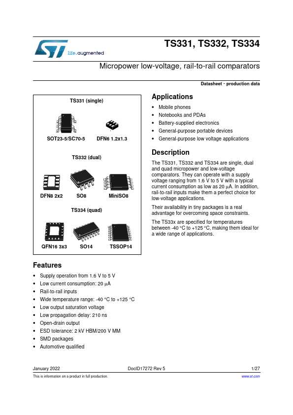 TS331 ST Microelectronics