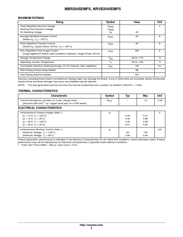 MBR2045EMFST1G