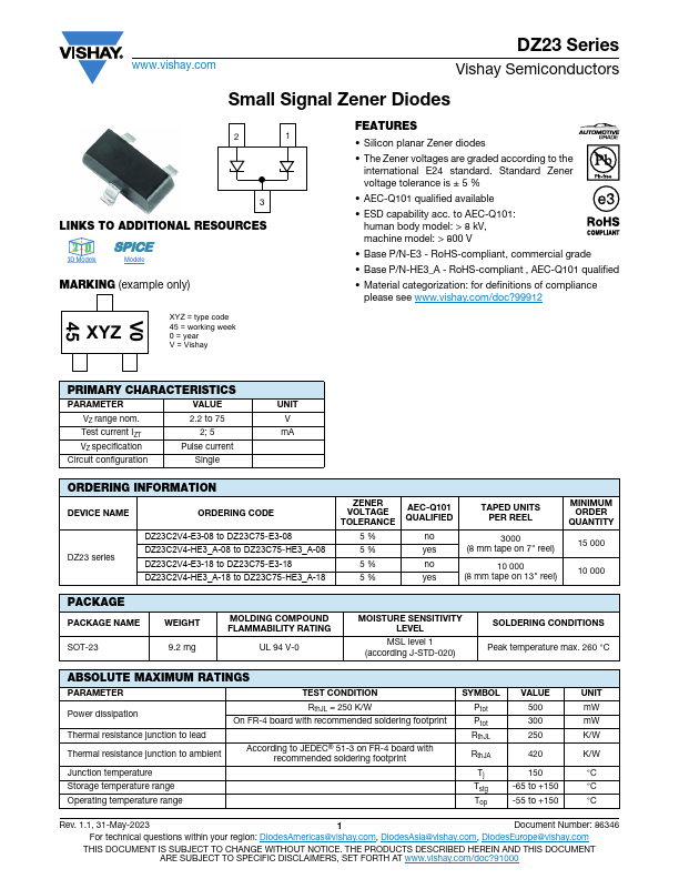 <?=DZ23C5V6?> डेटा पत्रक पीडीएफ